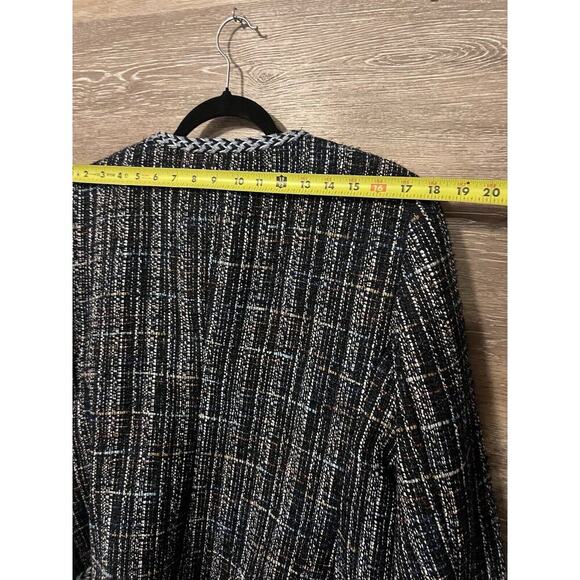 Talbots Plus Size 16 Blue Houndstooth Blazer Coat Suit Business Casual Career - Picture 11 of 11